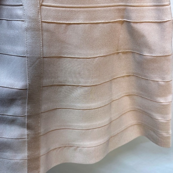 ELLIATT x Revolve Hera Dress Blush Pink Cutout Bandage Bodycon Flare Size L New - Picture 8 of 11